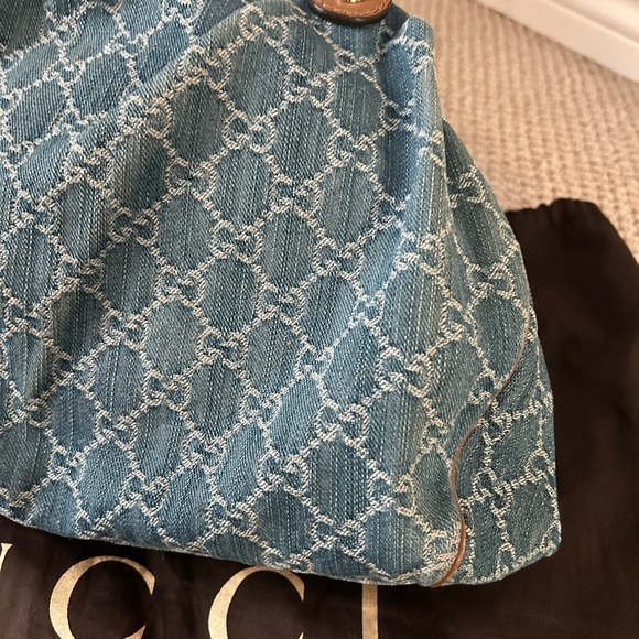 Gucci Denim Medium Sukey Tote Shoulder Bag - Picture 15 of 17